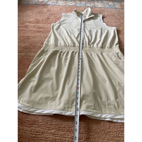 Calia Beige Zip Front Sleeveless Mini Dress with Shorts XXL - Picture 5 of 10